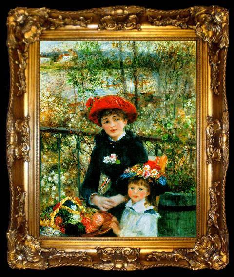 framed  Pierre Renoir On the Terrace, ta009-2